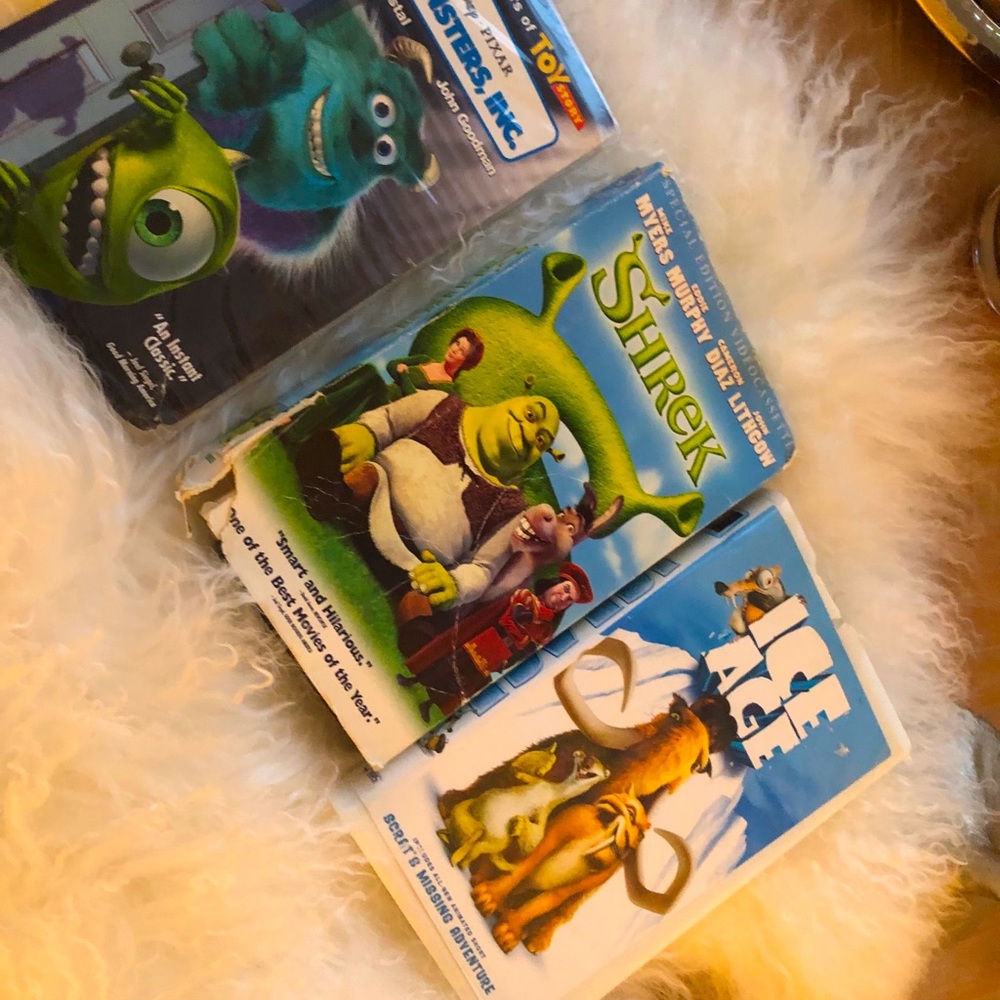 Pixar VHS trio bundle for Kids.. Monsters Inc,..!